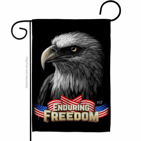 Patio Trasero 13 x 18.5 in. Enduring Freedom American Star & Stripes Vertical Garden Flag with Double-Sided PA4061122